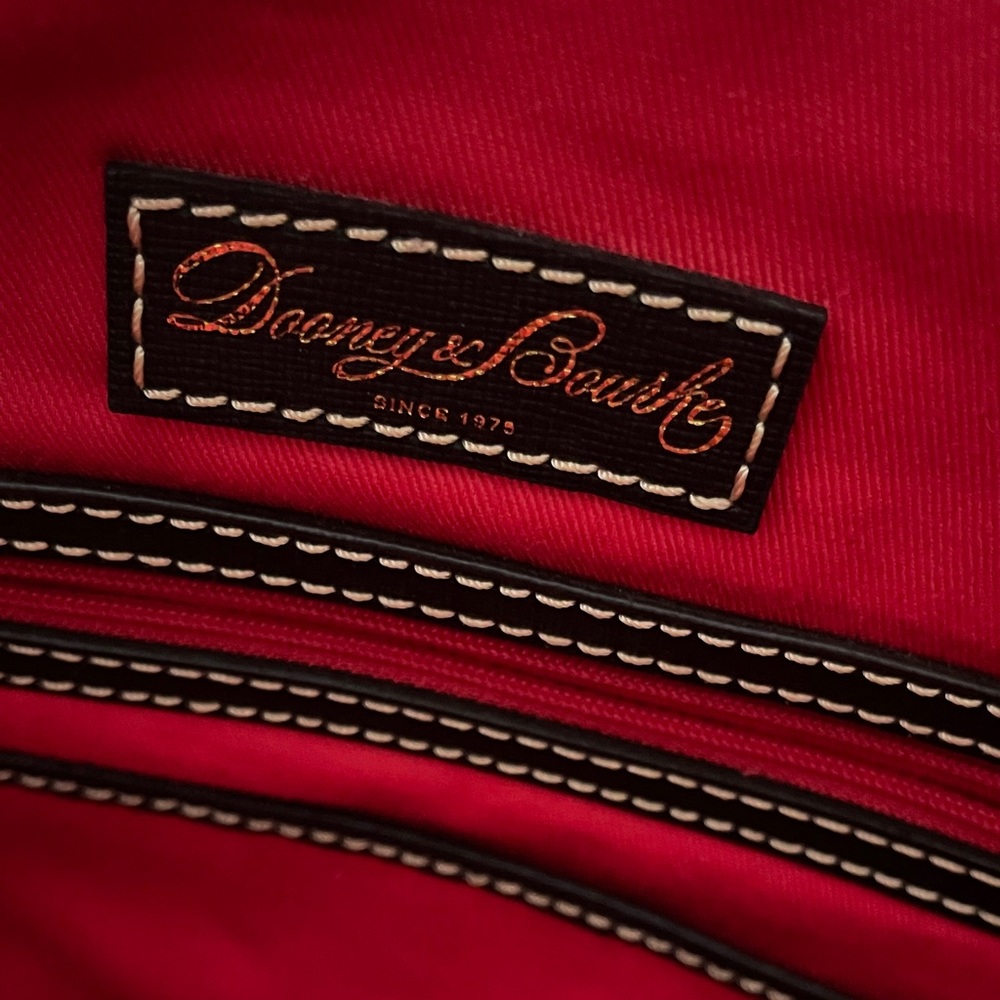 Dooney & Bourke Black and White Monogram Satchel - Picture 5 of 5